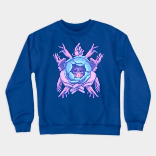 Hands, Angel, Anime, Digital Painting Crewneck Sweatshirt